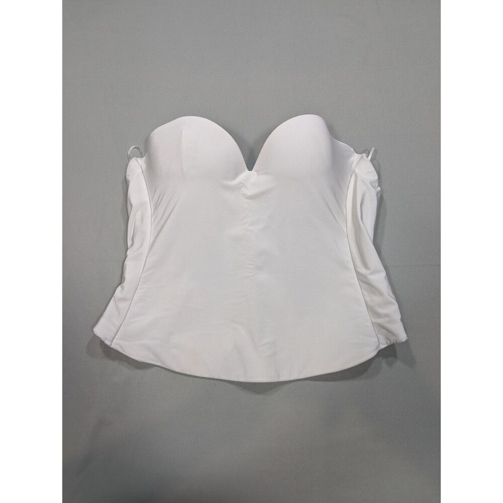 Fredericks of Hollywood 36DD White Strapless Bustier Corset Bridal Lingerie